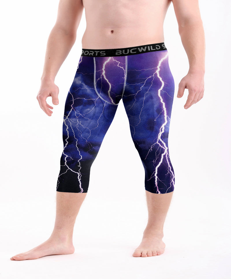SONECHOKI Compression Calf-length Pants Men Running Tights Solid Basketball  Legging Quick Dry Workout Elastic Waist Trousers Men