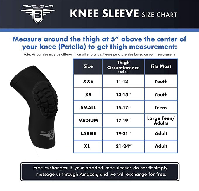 Compression Knee Pads - Black – Bucwild Sports