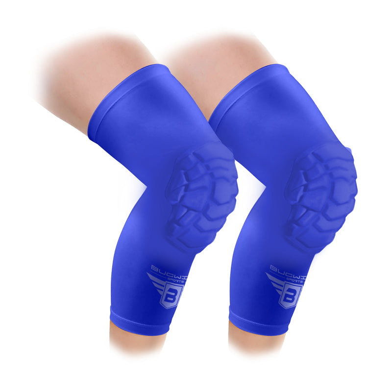Youth basketball compression pants with knee pads
