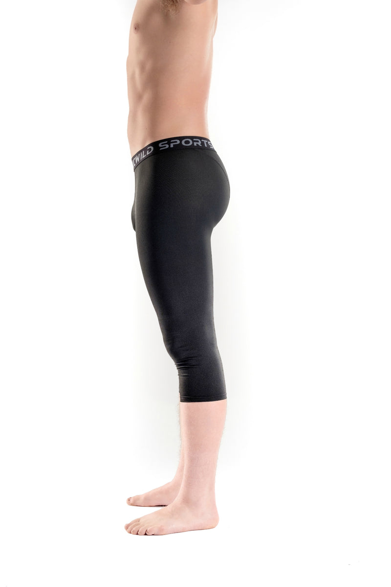 Basketball Pants with Knee Pads Basic Leggings 3/4 Tights Sports