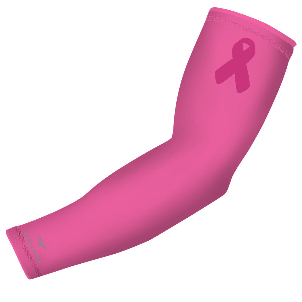 SNOWSTAR Sports Pink Ribbon Breast Cancer Awareness Arm Sleeve Compression  Fit No Slip Football Flames